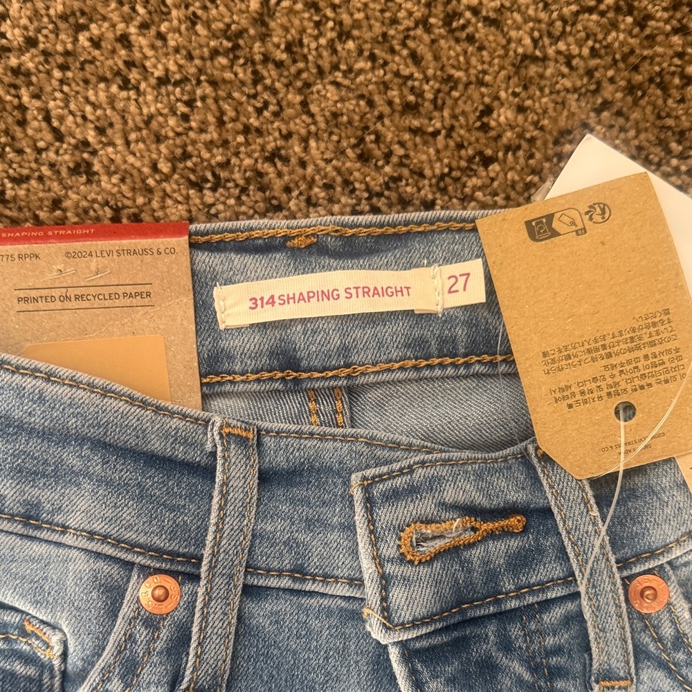 Levi's Light Blue Shaping Straight Jeans - Picture 2 of 2